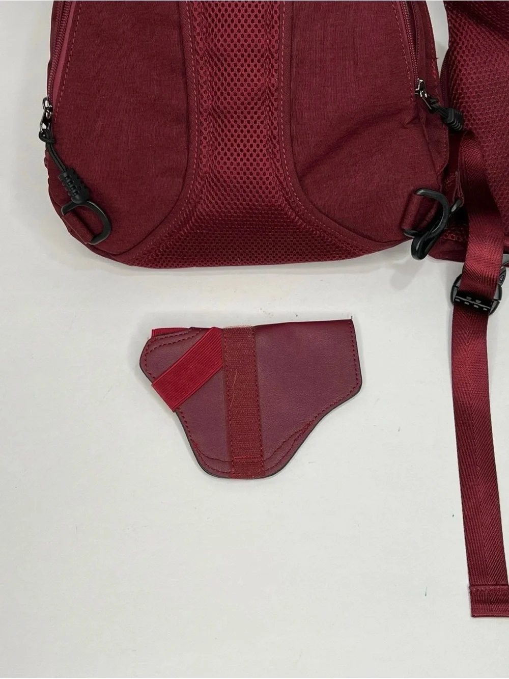 Jessie & James Sling Backpack Tactical Burgundy Bag Removable Holster EDC. CWW